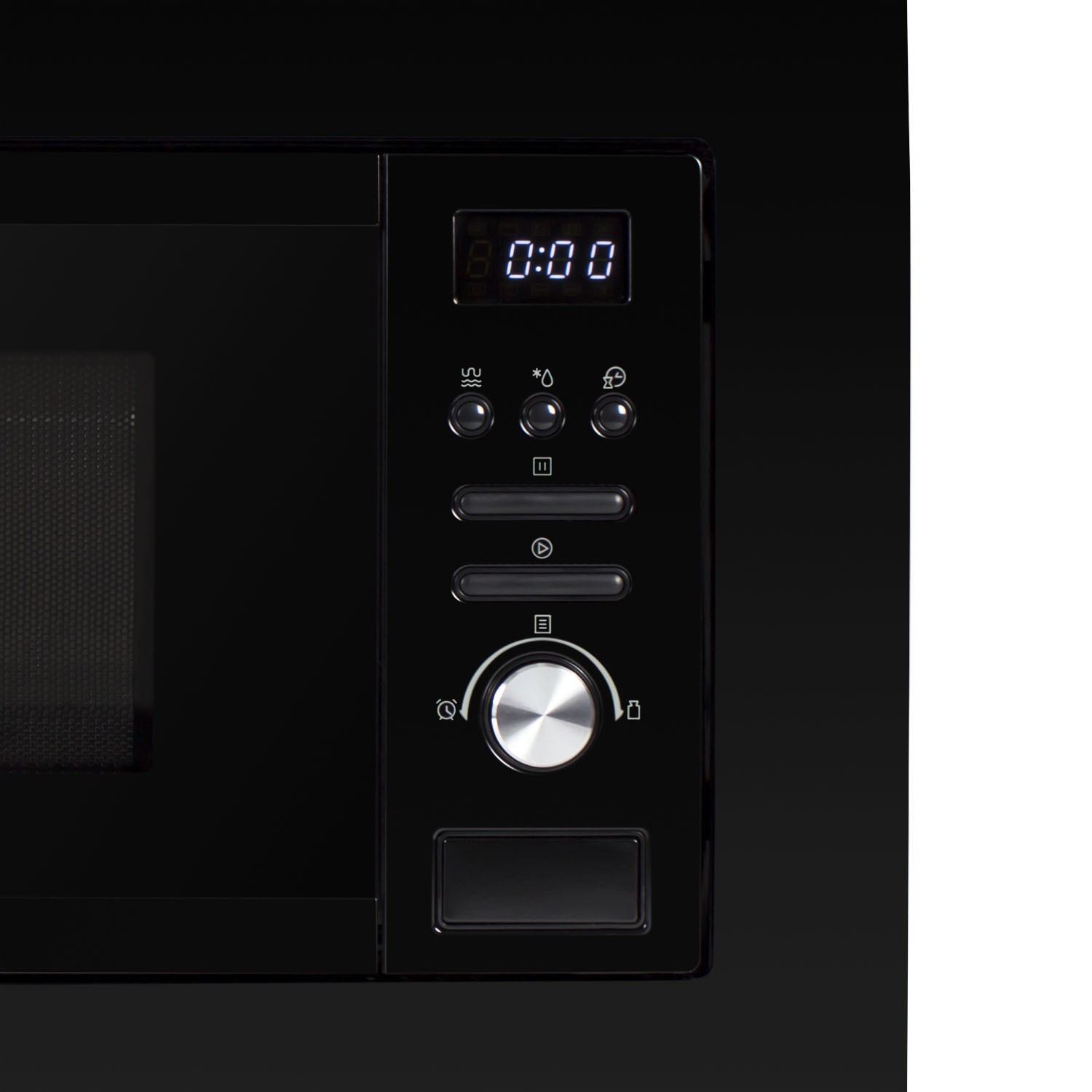 ElectrIQ 20L Built-in Microwave with Grill Black
