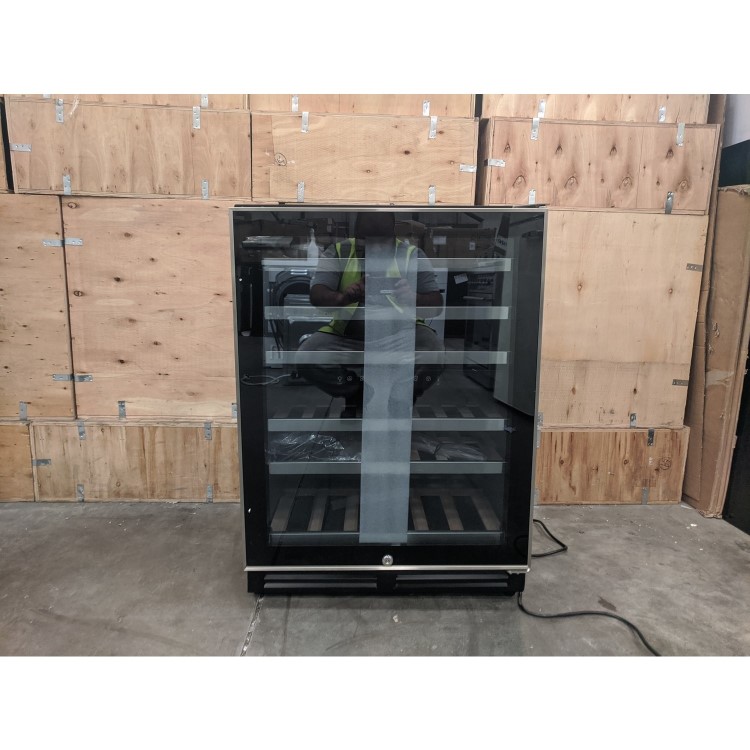 Refurbished electriQ EQWINECH60 Freestanding 51 Bottle Dual Zone Wine Cooler Black