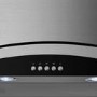 electriQ 60cm Curved Glass Chimney Cooker Hood - Stainless Steel