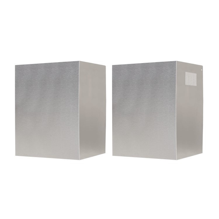 electriQ 60cm Curved Glass Chimney Cooker Hood - Stainless Steel