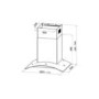 electriQ 60cm Curved Glass Chimney Cooker Hood - Stainless Steel