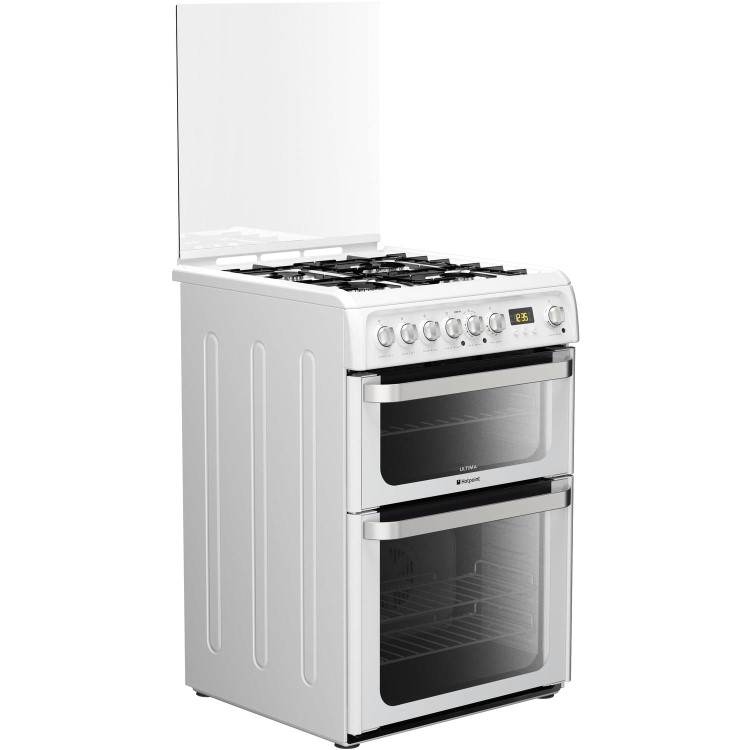 Refurbished Hotpoint HUD61P 60cm Dual Fuel Cooker