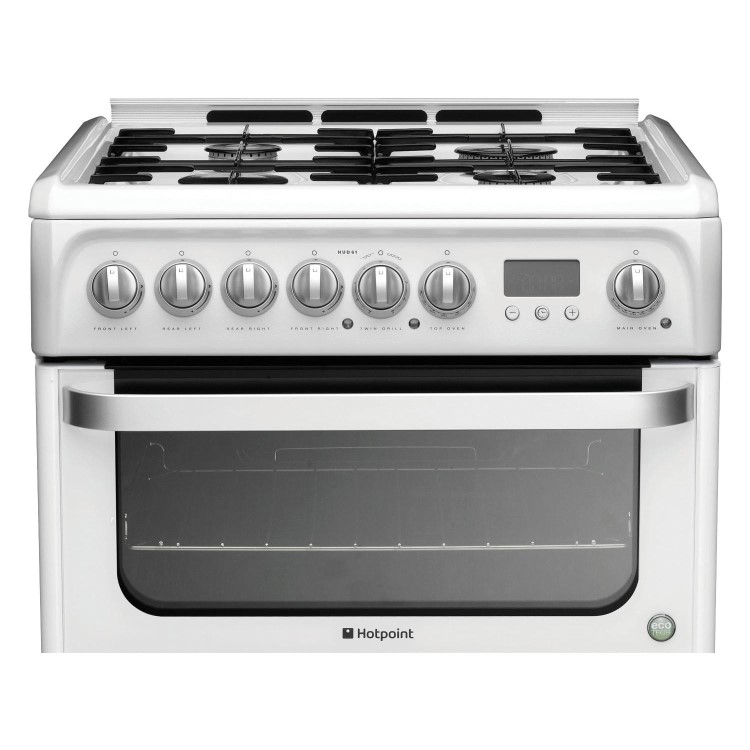 Refurbished Hotpoint HUD61P 60cm Dual Fuel Cooker