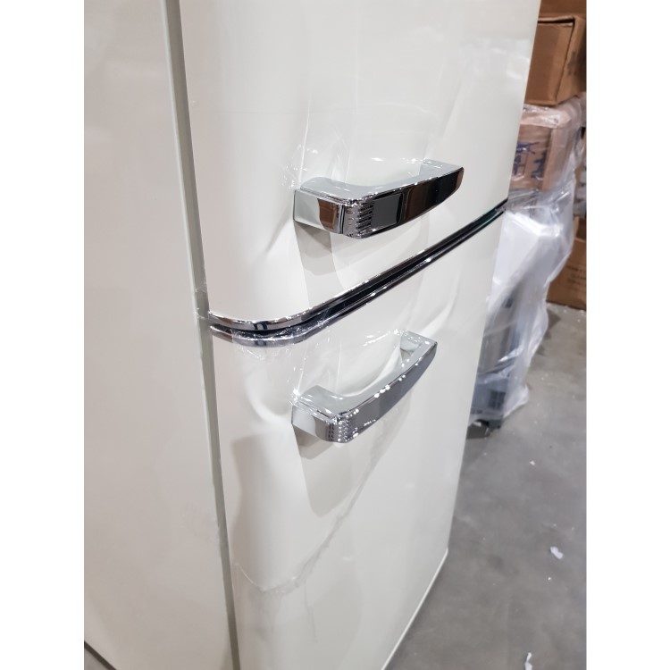 Refurbished electriQ EQ6040RETROCREAM Retro Freestanding 244 Litre 60/40 Fridge Freezer Cream