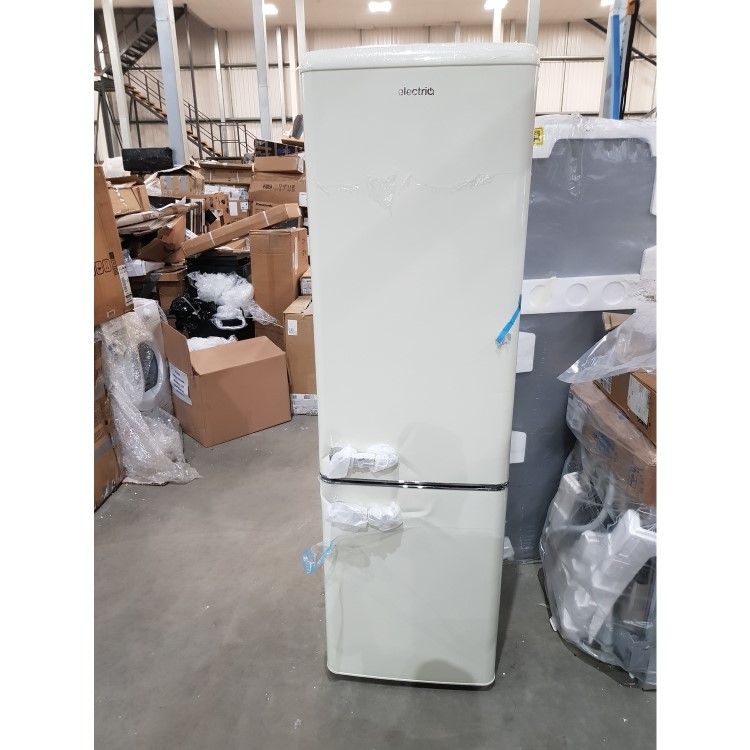 Refurbished electriQ EQ6040RETROCREAM Retro Freestanding 244 Litre 60/40 Fridge Freezer Cream