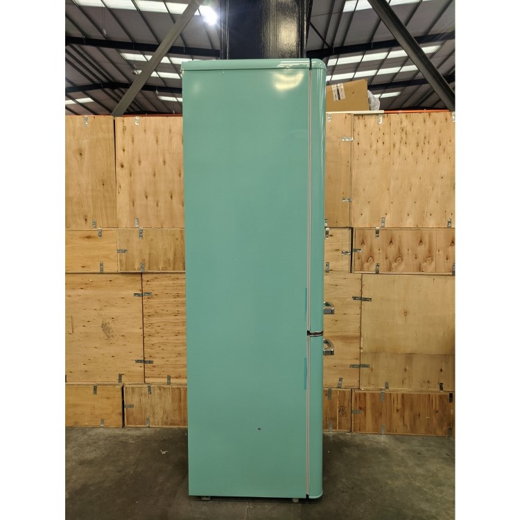 Refurbished electriQ eq6040retroblue Retro Freestanding 244 Litre 60/40 Fridge Freezer Blue