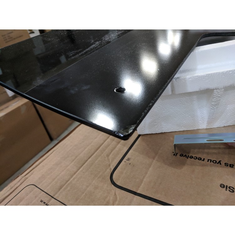 Refurbished electriQ EIQCURV60ENBL 60cm Curved Glass Cooker Hood Black