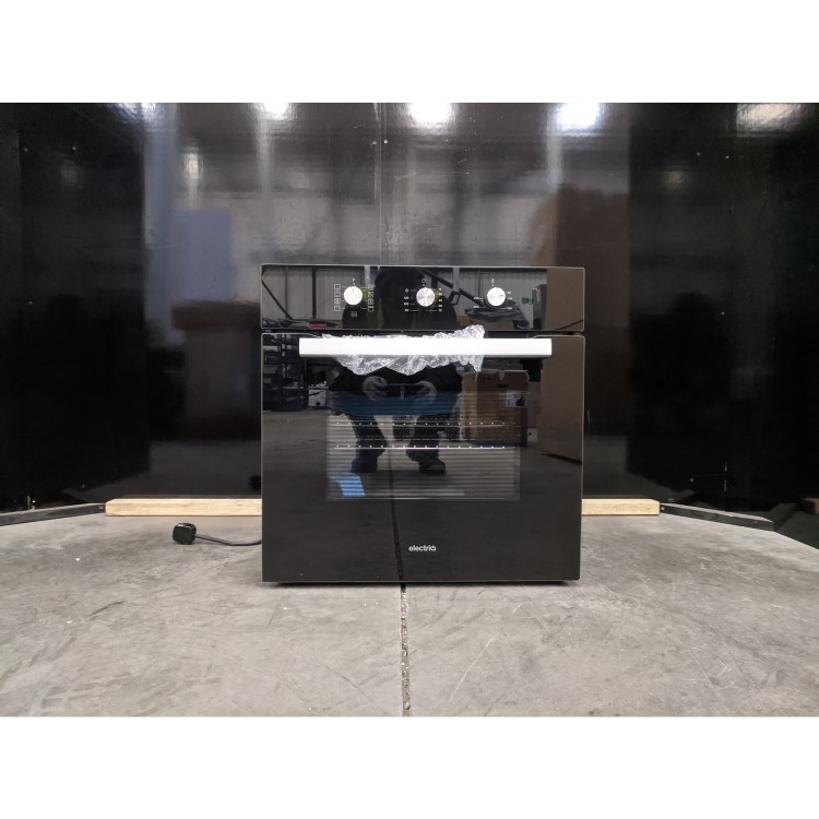 Refurbished electriQ EQOVENM2BLACK 60cm Single Built In Electric Oven Black