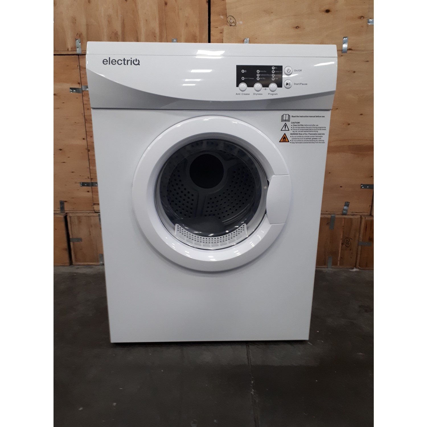 Refurbished electriQ EIQFSTD7 Freestanding Vented 7KG Tumble Dryer White electriQ