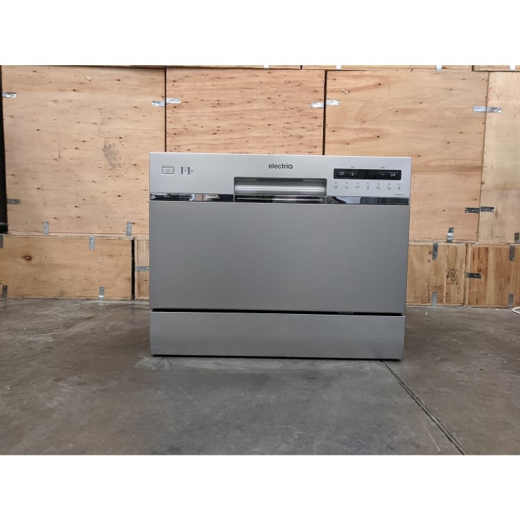 Refurbished electriQ EQDWTTS 6 Place Integrated Table Top Dishwasher Silver