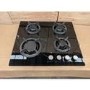 Refurbished electriQ IQGH604B 60cm 4 Burner Gas on Glass Hob Black