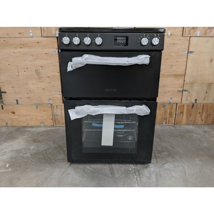 Refurbished electriQ EQ60RANGEBLK 60cm Mini Dual Fuel Range Cooker Black