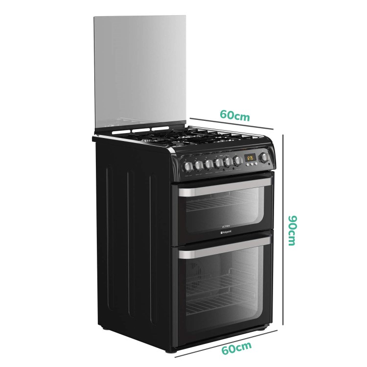 Refurbished Hotpoint HUD61KS 60cm Dual Fuel Cooker