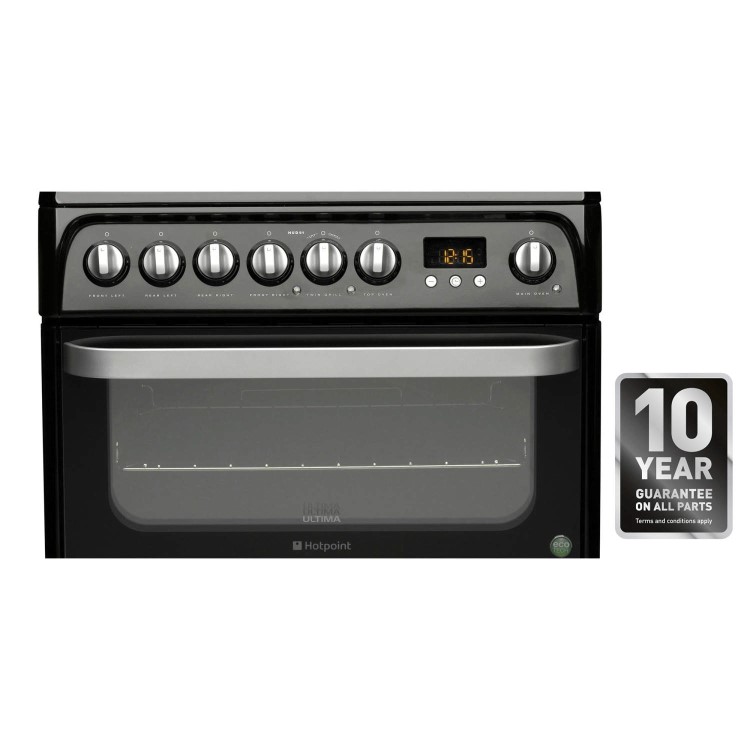 Refurbished Hotpoint HUD61KS 60cm Dual Fuel Cooker