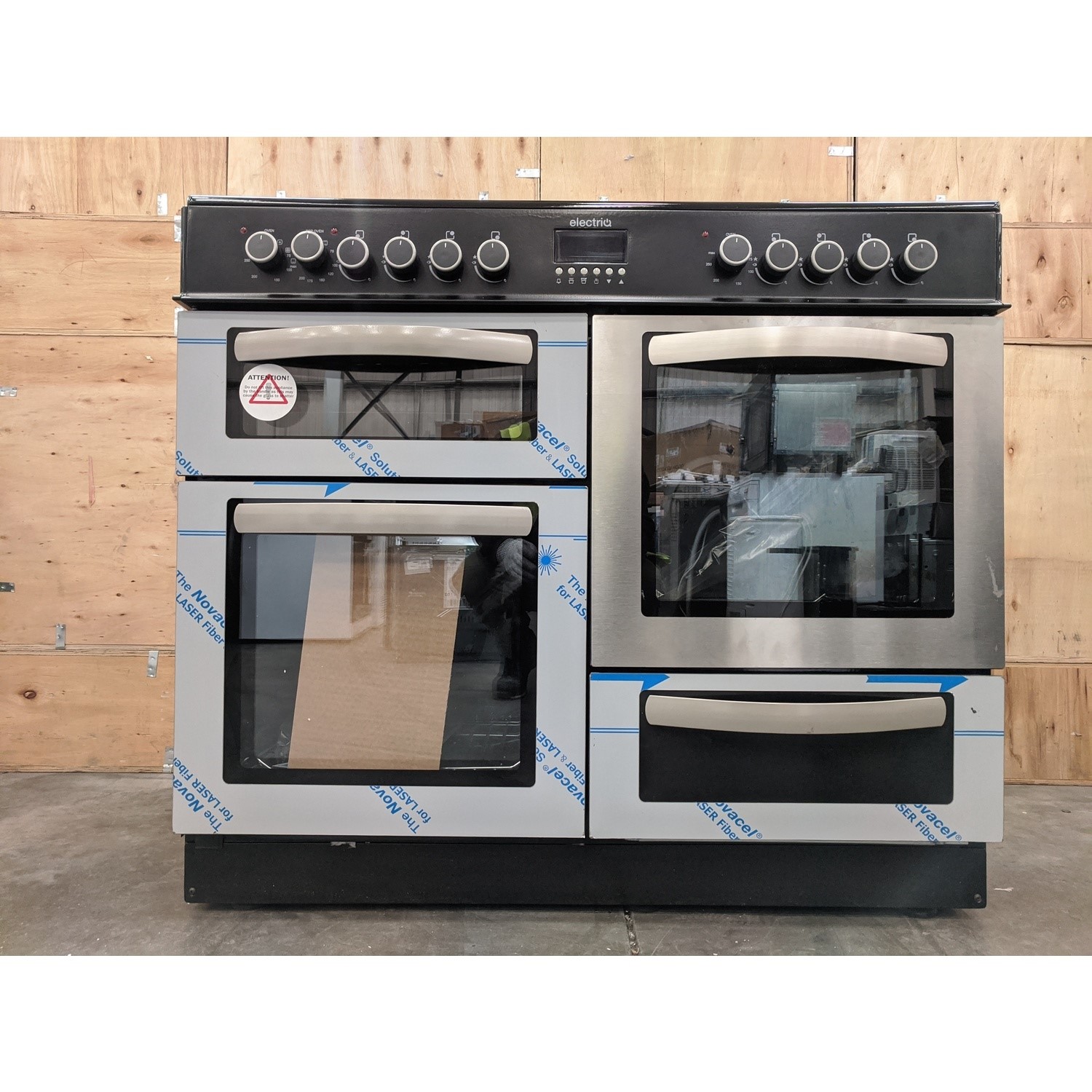 Refurbished electriQ EQRANGE100SS 100cm Dual Fuel Double Oven Range