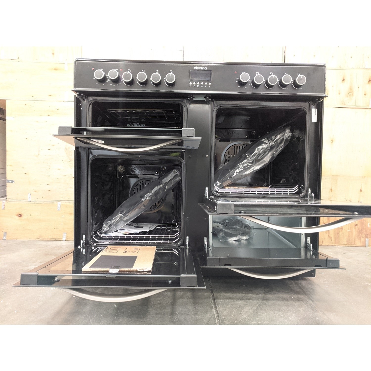 Refurbished electriQ EQRANGE100SS 100cm Dual Fuel Double Oven Range