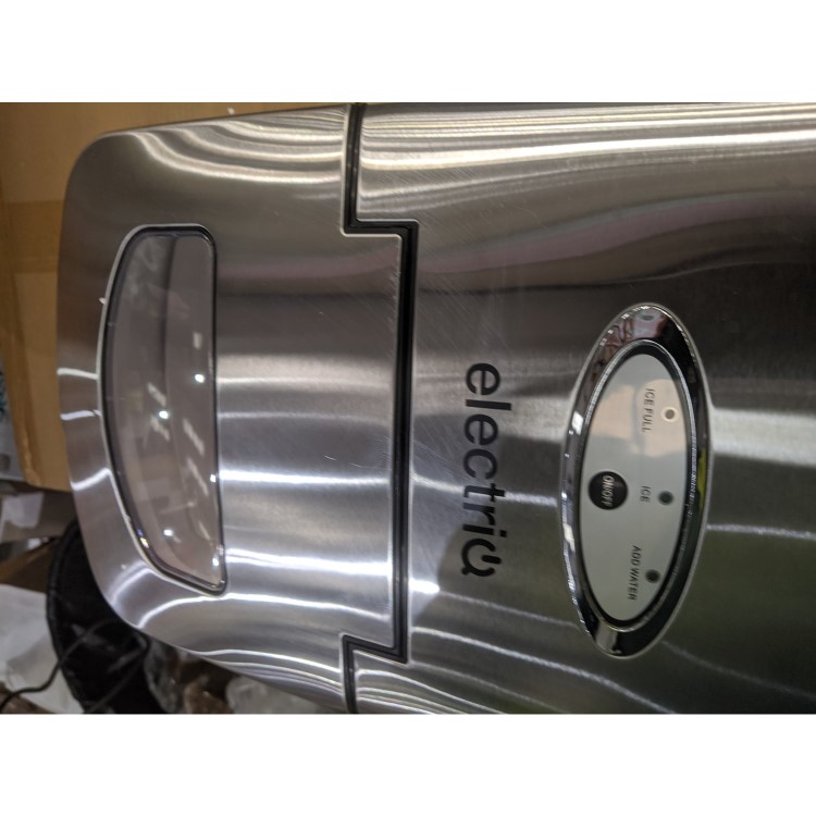 Refurbished electriQ EIQICEMSS Counter Top Ice Maker Machine Stainless Steel