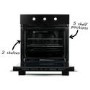 Refurbished electriQ EQOVENM2BLACK 60cm Single Built In Electric Oven Black