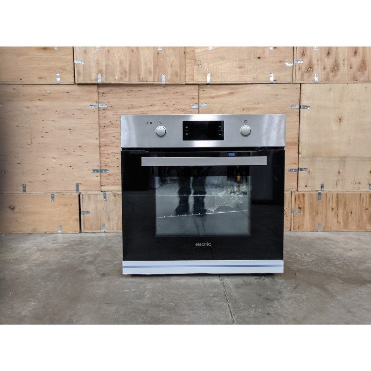 Refurbished electriQ EQBIOPYROVSTEEL 60cm Single Built In Electric Oven Stainless Steel