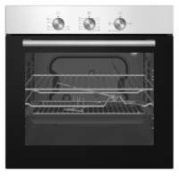 Refurbished electriQ EQBIOGASSTEEL 60cm Single Built In Gas Oven with Electric Grill Stainless Steel