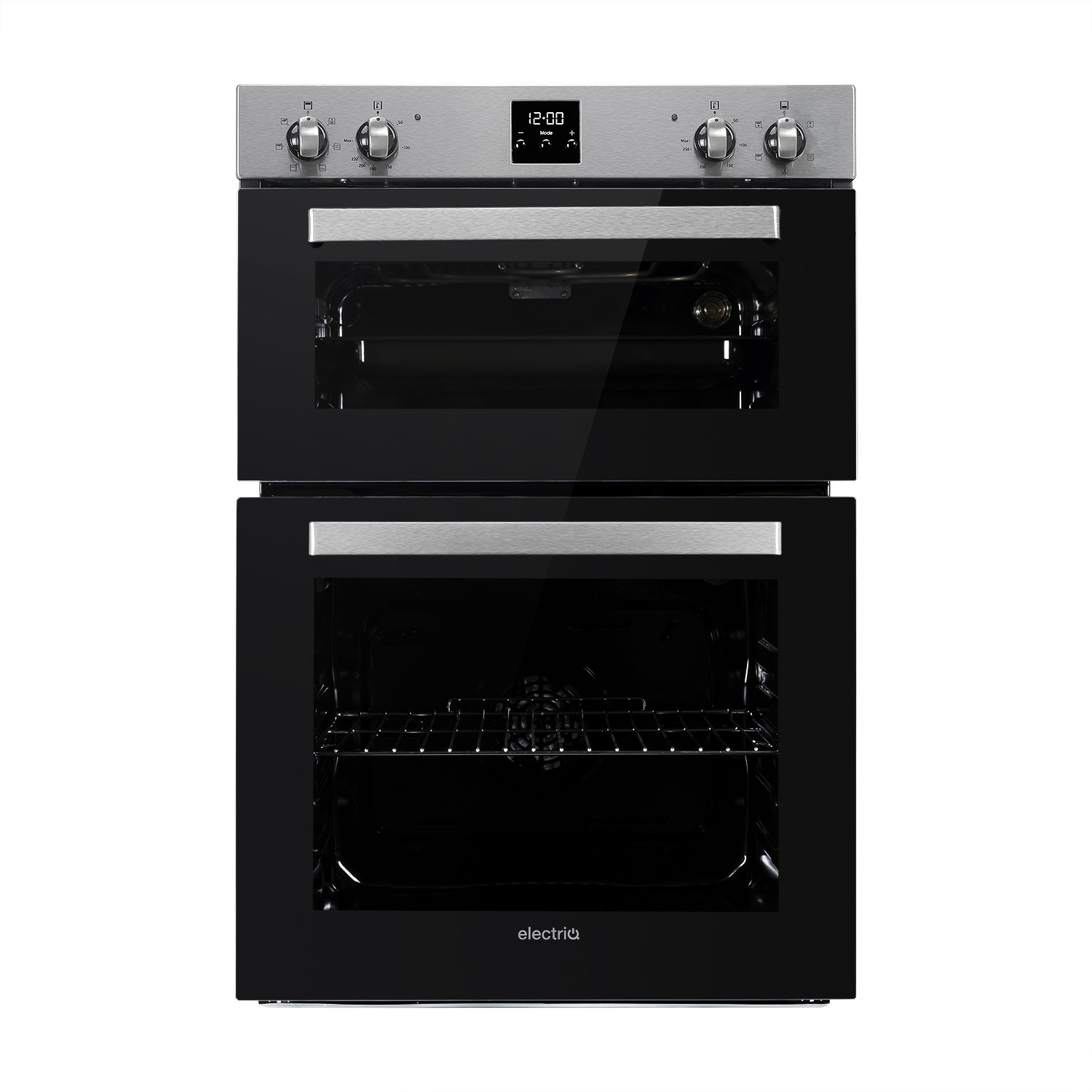electriQ Built In Electric Double Oven Stainless Steel electriQ