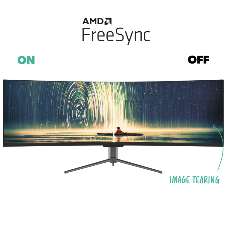 electriQ 43" QLED Super UltraWide 120hz HDR600 Curved Monitor