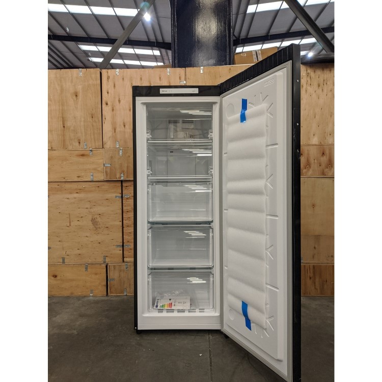 Refurbished electriQ EQFSF144FFB Freestanding 166 Litre Upright Freezer Black