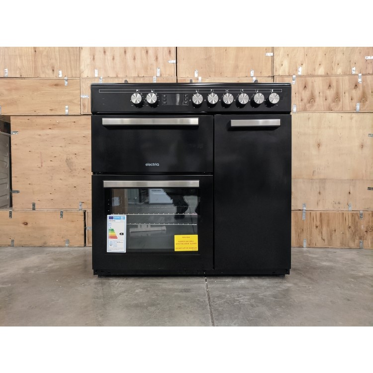 Refurbished electriQ IQRANGE90B 90cm Dual Fuel Triple Cavity Range Cooker