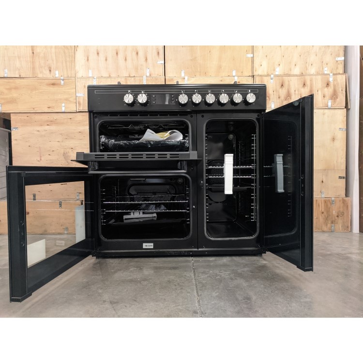 Refurbished electriQ IQRANGE90B 90cm Dual Fuel Triple Cavity Range Cooker
