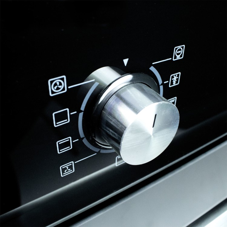 electriQ 65L 9 Function Plug In Electric Fan Single Oven - Black