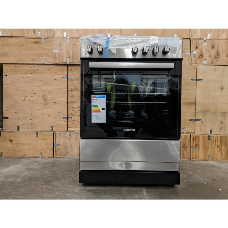 Refurbished electriQ EQDFSC60A 60cm Dual Fuel Cooker Stainless Steel