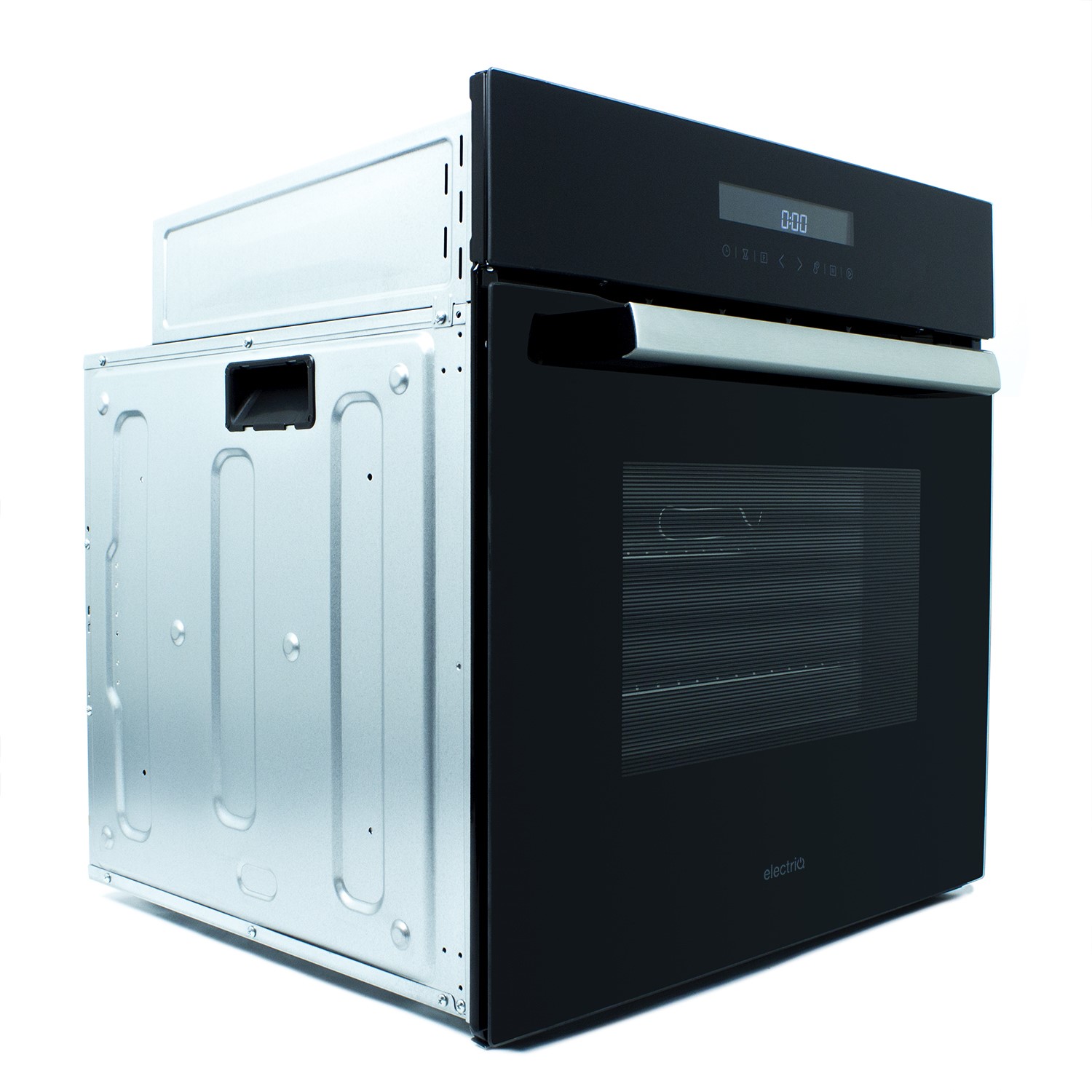 Refurbished electriQ EQOVENM4 60cm Single Built In Electric Oven Black