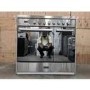 Refurbished electriQ EQ90RANGEMDCER 90cm Electric Range Cooker Mirror Finish Stainless Steel
