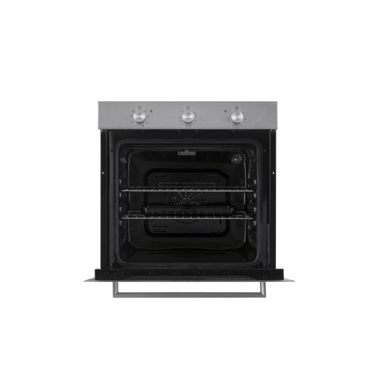 GRADE A2 - electriQ 73L Plug In Electric Fan Assisted Single Oven - Stainless Steel