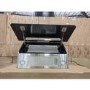 Refurbished electriQ eIQCHB90B 90cm Angled Cooker Hood with Optional Chimney Black Glass and Stainless Steel