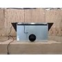 Refurbished electriQ eIQCHB90B 90cm Angled Cooker Hood with Optional Chimney Black Glass and Stainless Steel