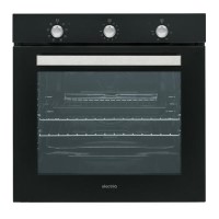 GRADE A2 - electriQ Extra Large Capacity 73 Litre Built in Electric Fan Assisted Black Single Oven - Supplied with a plug