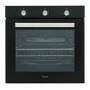 GRADE A2 - electriQ Extra Large Capacity 73 Litre Built in Electric Fan Assisted Black Single Oven - Supplied with a plug