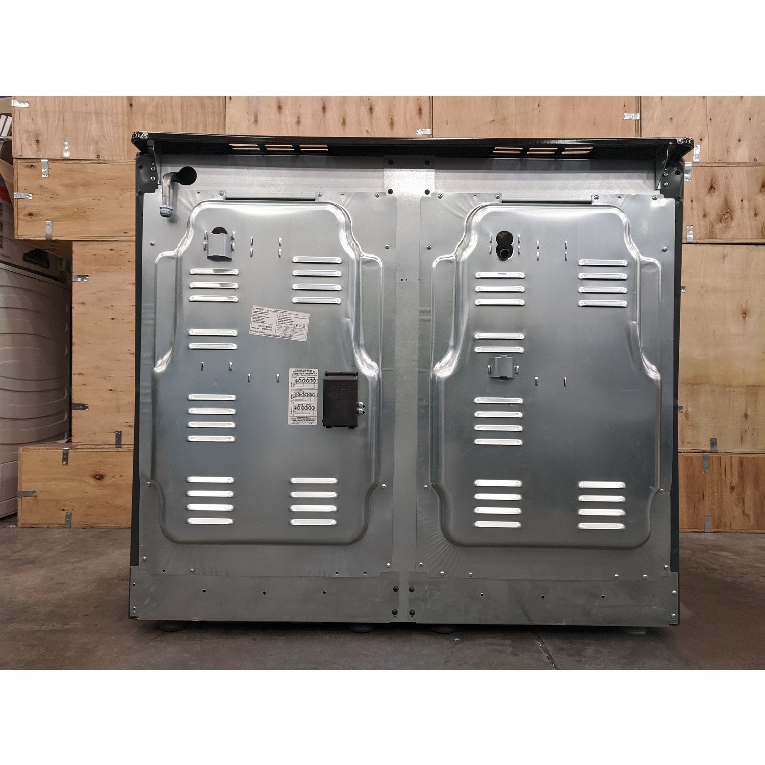 Refurbished electriQ EQRANGE100SLATE 100cm Dual Fuel Range Cooker Slate Grey electriQ