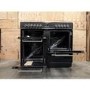 Refurbished electriQ EQRANGE100BLACK 100cm Dual Fuel Double Oven Range Cooker Black