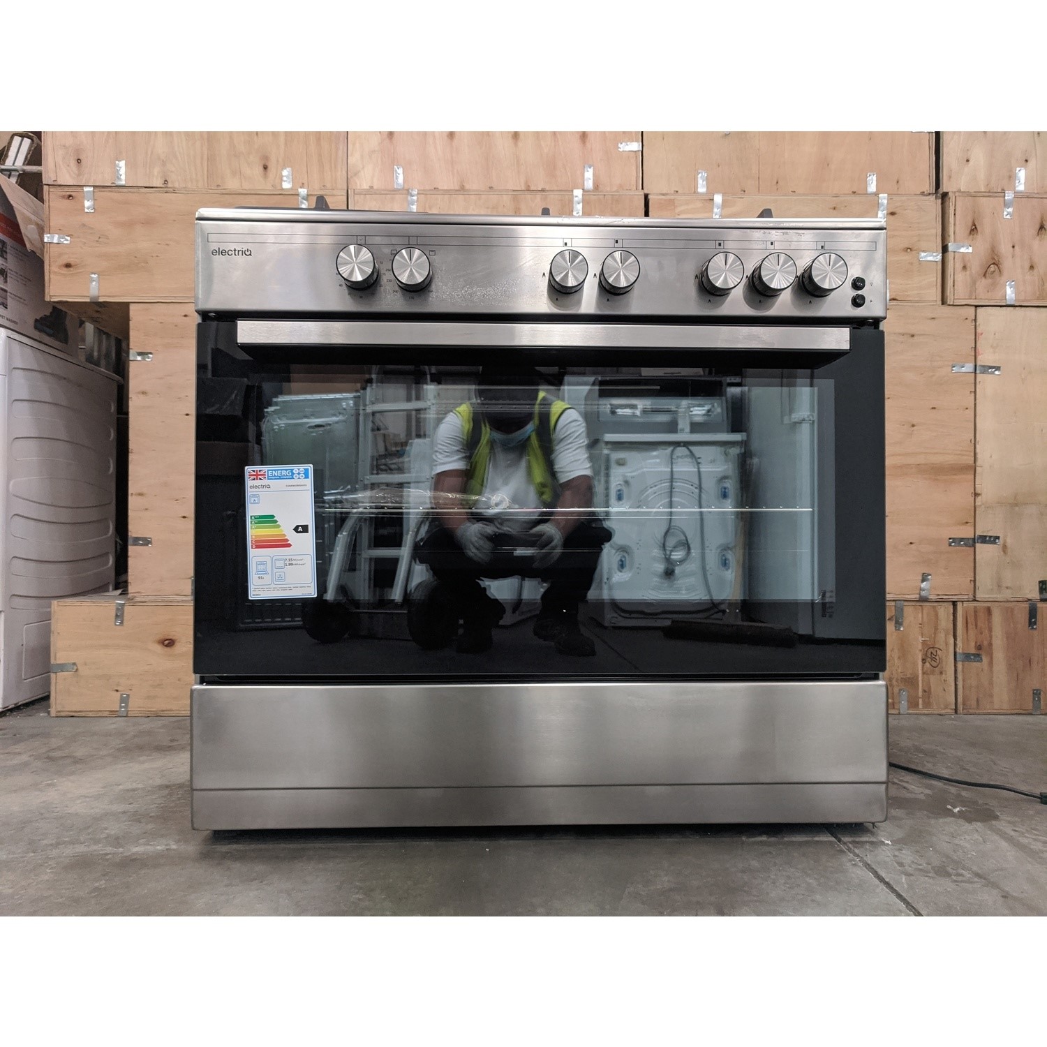 Refurbished electriQ EQRANGE90GASSS 90cm Gas Single Oven Range Cooker