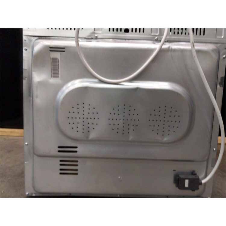 Refurbished electriQ EQBIOLG1DARKINOX 60cm Single Built In Fan Assisted Electric Oven Black