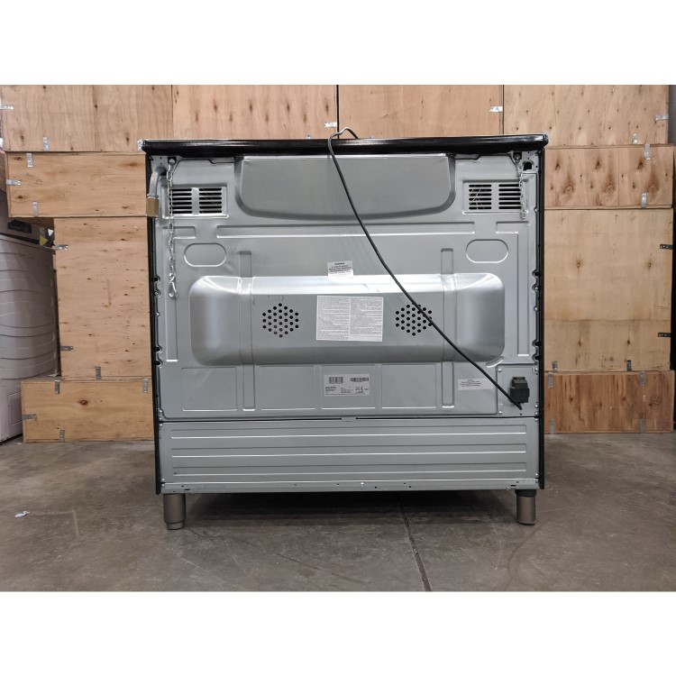 Refurbished electriQ EQRANGE90GASBLACK 90cm Single Oven Gas Range Cooker Black