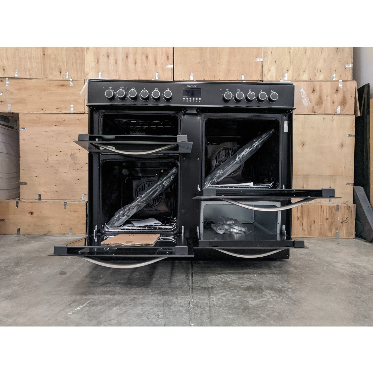 Refurbished electriQ EQRANGE100SS 100cm Dual Fuel Double Oven Range