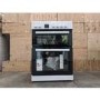 Refurbished electriQ EQDFC360WH 60cm Dual Fuel Cooker with Double Oven White
