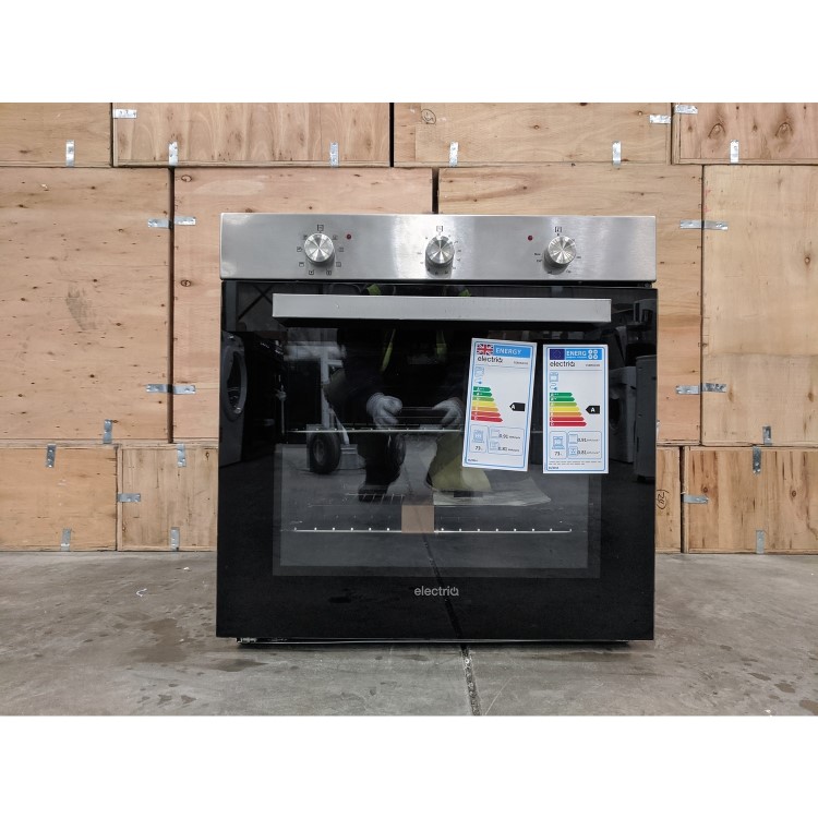 Refurbished electriQ EQBIOLG1SS 60cm Single Built In Electric Oven Stainless Steel