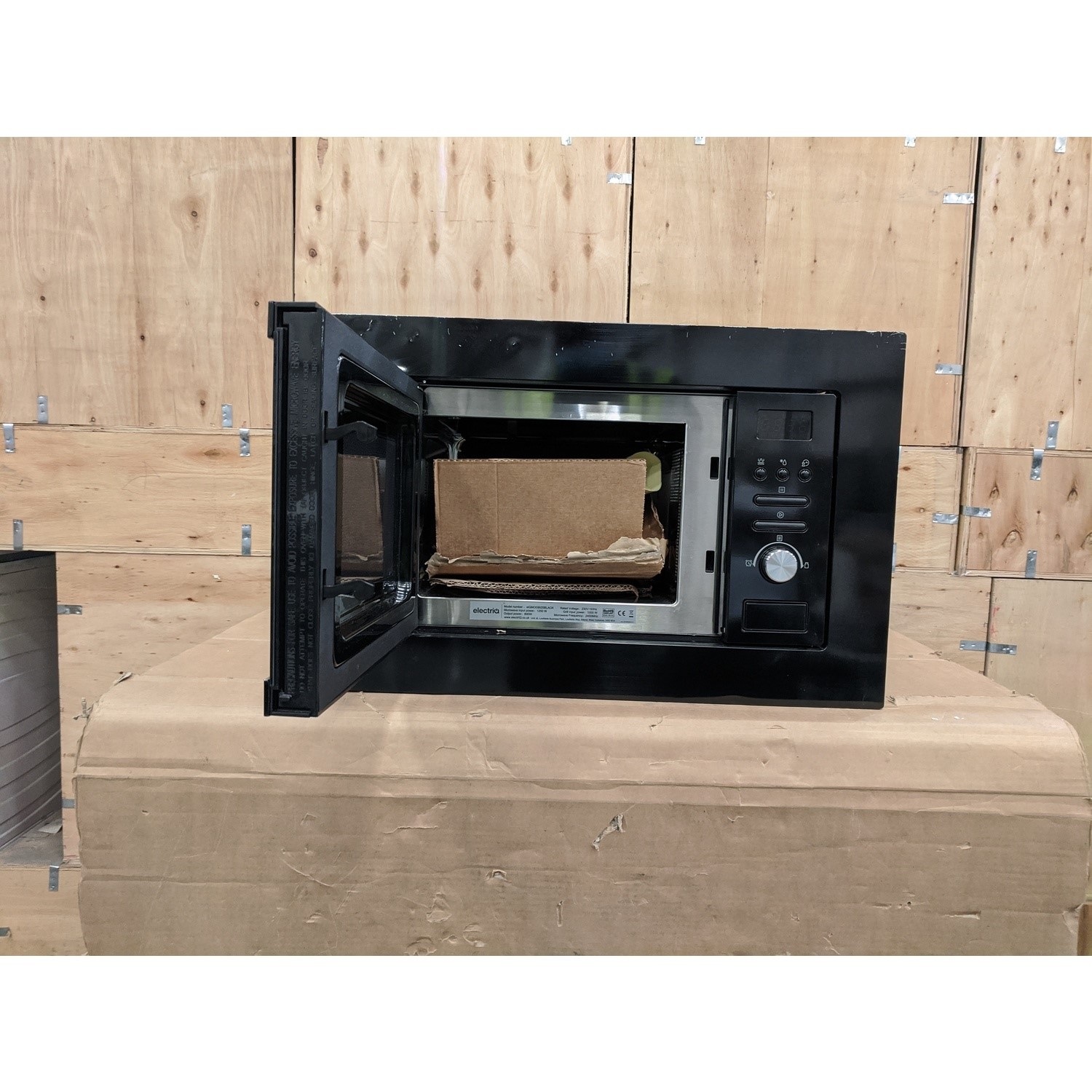 Refurbished electriQ eiQMOGBI20BLACK Built In 20L with Grill 800W Microwave Black electriQ