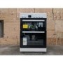 Refurbished electriQ EQEC60W4 60cm Double Cavity Electric Cooker with Ceramic Hob White