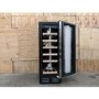 Refurbished electriQ EQWINECH30 Freestanding 18 Bottle Single Zone Under Counter Wine Cooler Stainless Steel