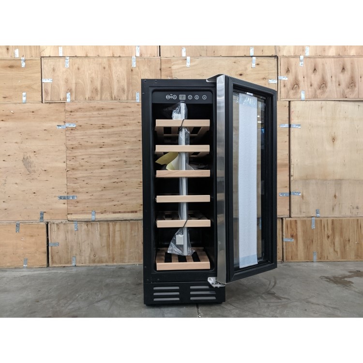 Refurbished electriQ EQWINECH30 Freestanding 18 Bottle Single Zone Under Counter Wine Cooler Stainless Steel